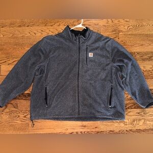Carhartt charcoal Gray fleece zip up Jacket😀